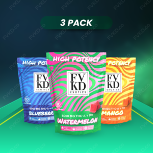 3-Pack FVKD HIGH POTENCY THC-A + D9 GUMMIES 6000MG