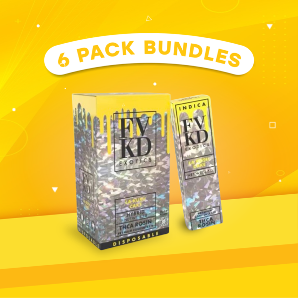 6 PACK Bundles FVKD EXOTICS THCA ROSIN DISPOSABLE | 3.5