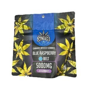 Buy Smashed Gummy Belts| Blue Raspberry Belt 5000MG