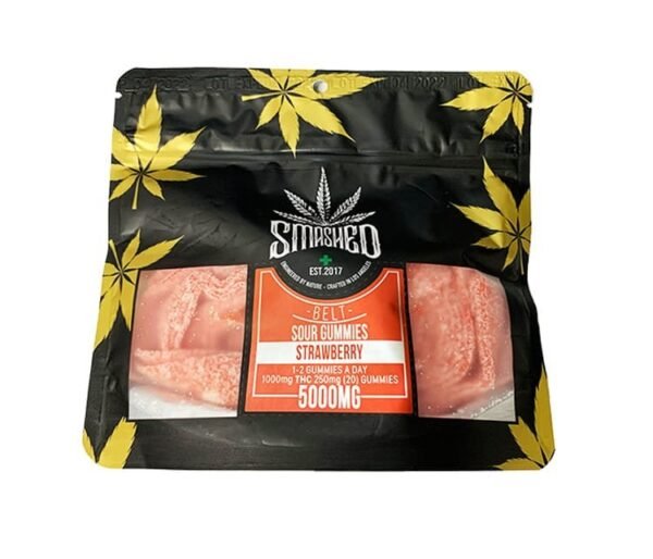BuySmashed Strawberry Sour Gummies 5000MG Online
