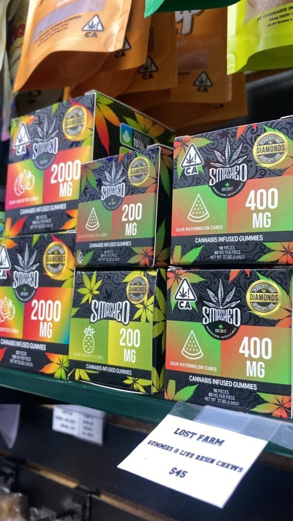 Discover Sour Smashed Gummies 200mg with Liquid Diamonds