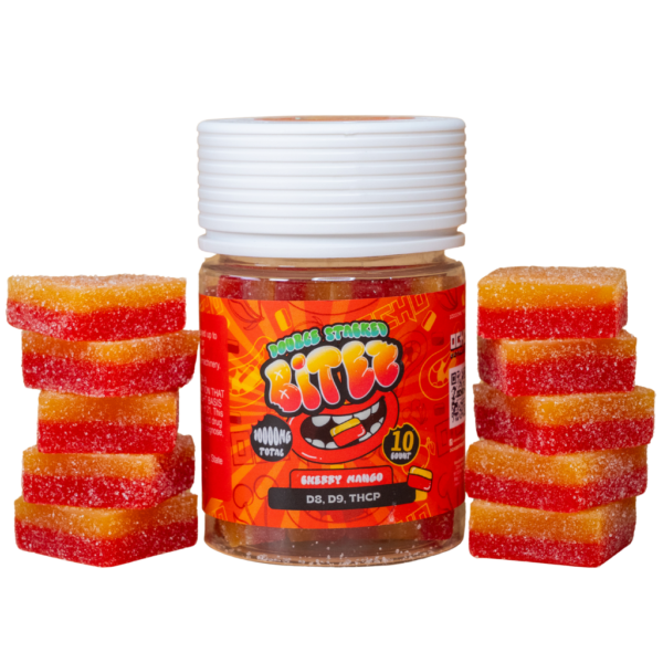 BITEZ Gummies 10,000MG Jarz - Delta-8 + Delta-9 + THCP - Cherry Mango