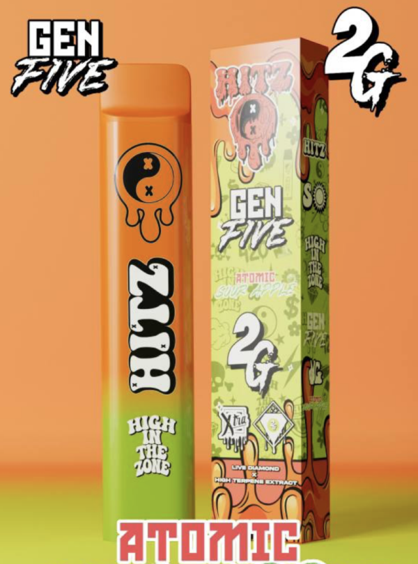 Hitz Disposable Atomic Sour Apple - HITZ DISPOSABLE