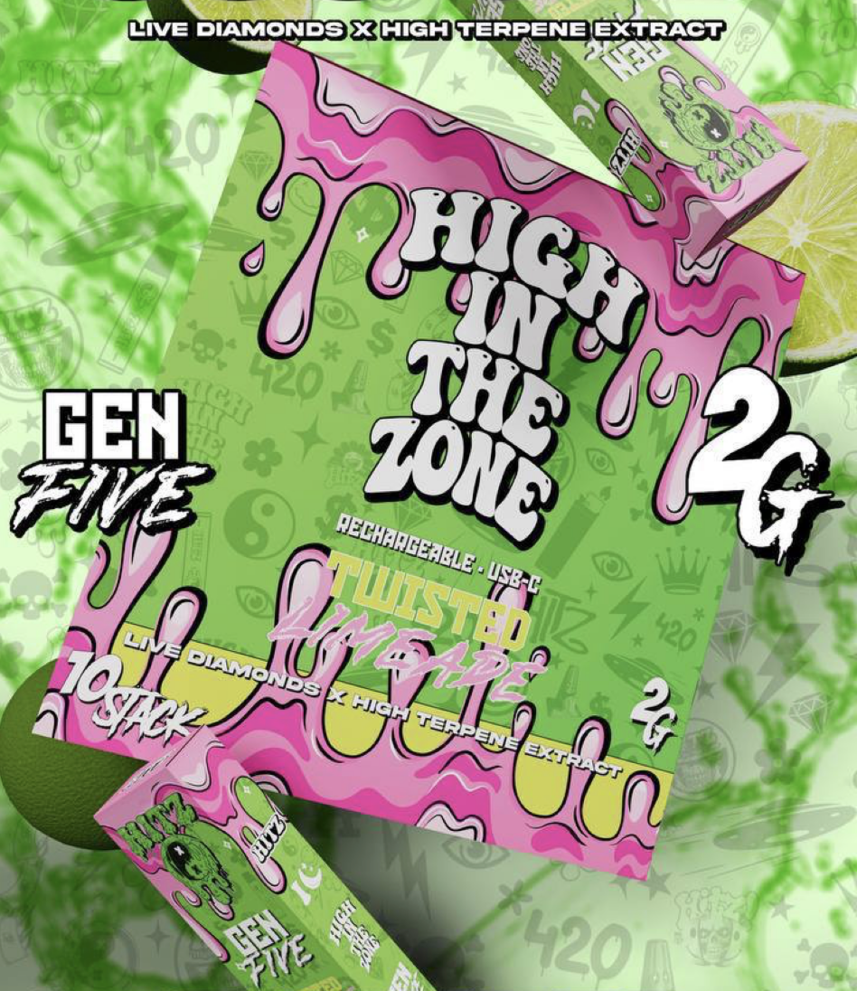 Hitz Twisted Limeade Disposable - 10 stack HITZ DISPOSABLE (Gen 5)